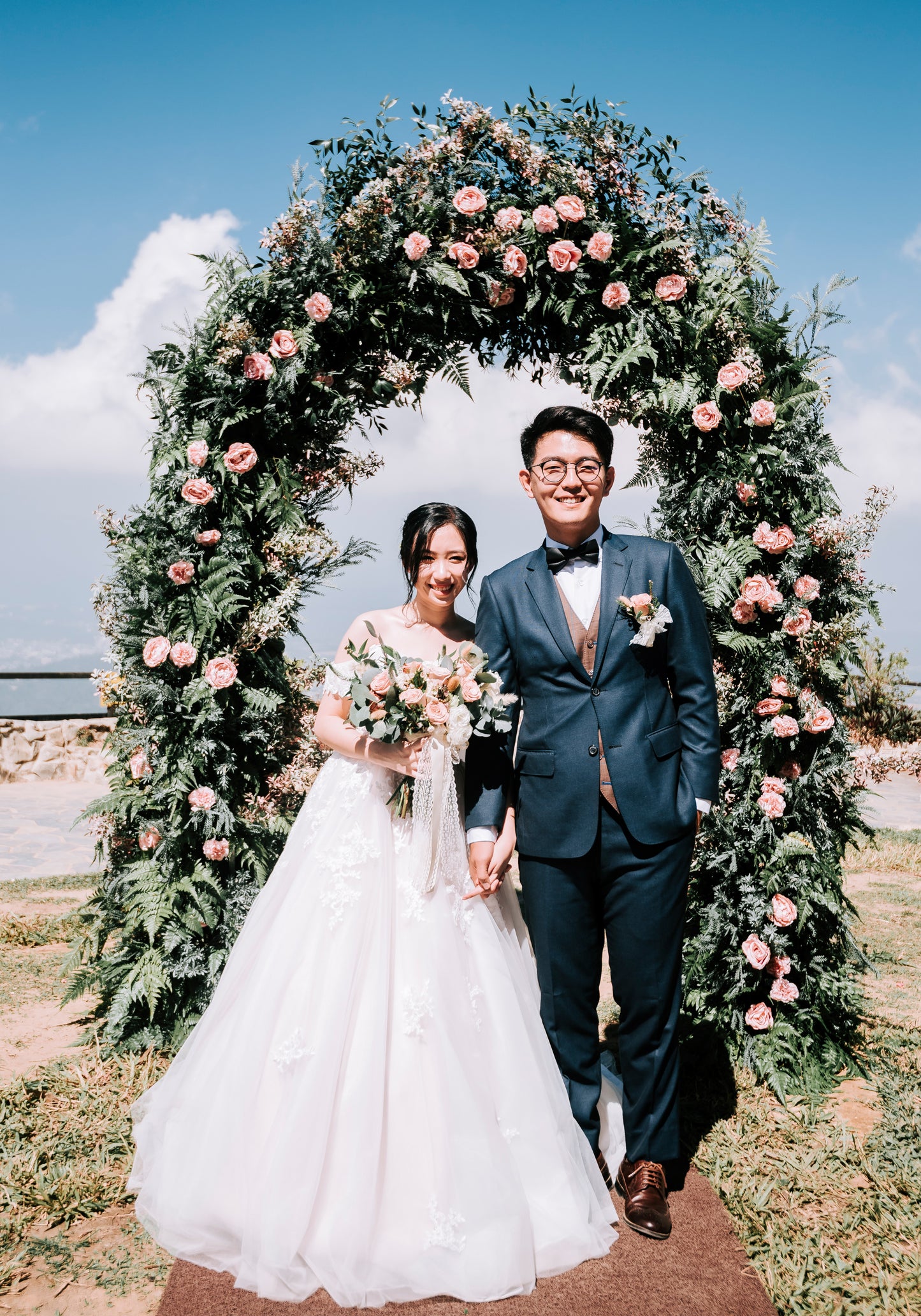 off shoulder wedding dress