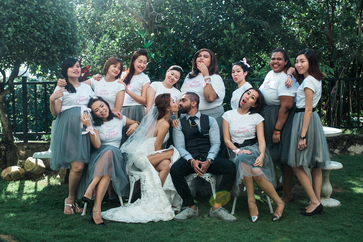 Bride Charlotte- Spaghetti Straps French Lace High Slit Sheath Wedding Dress