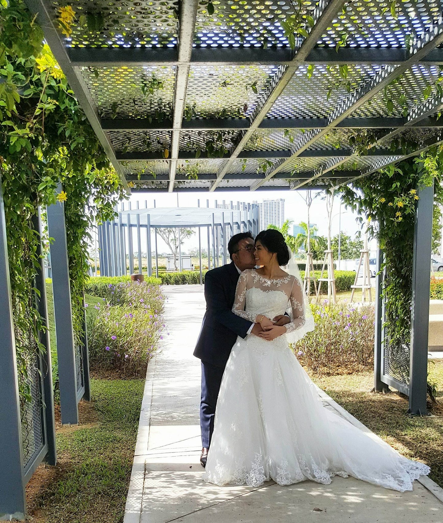 Bride Jessica - Long Sleeves Fit and Flare Lace Wedding Dress