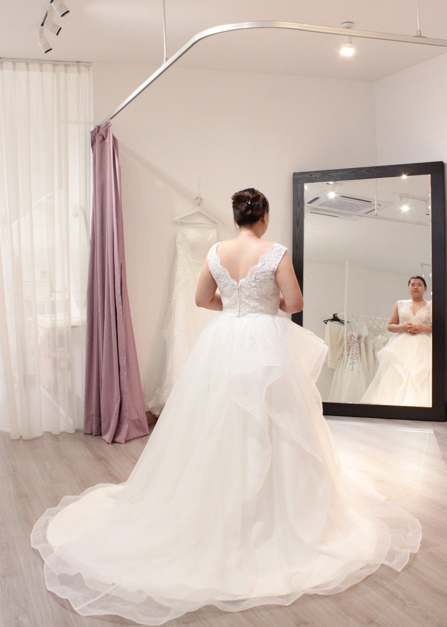 organza ruffles skirt bridal