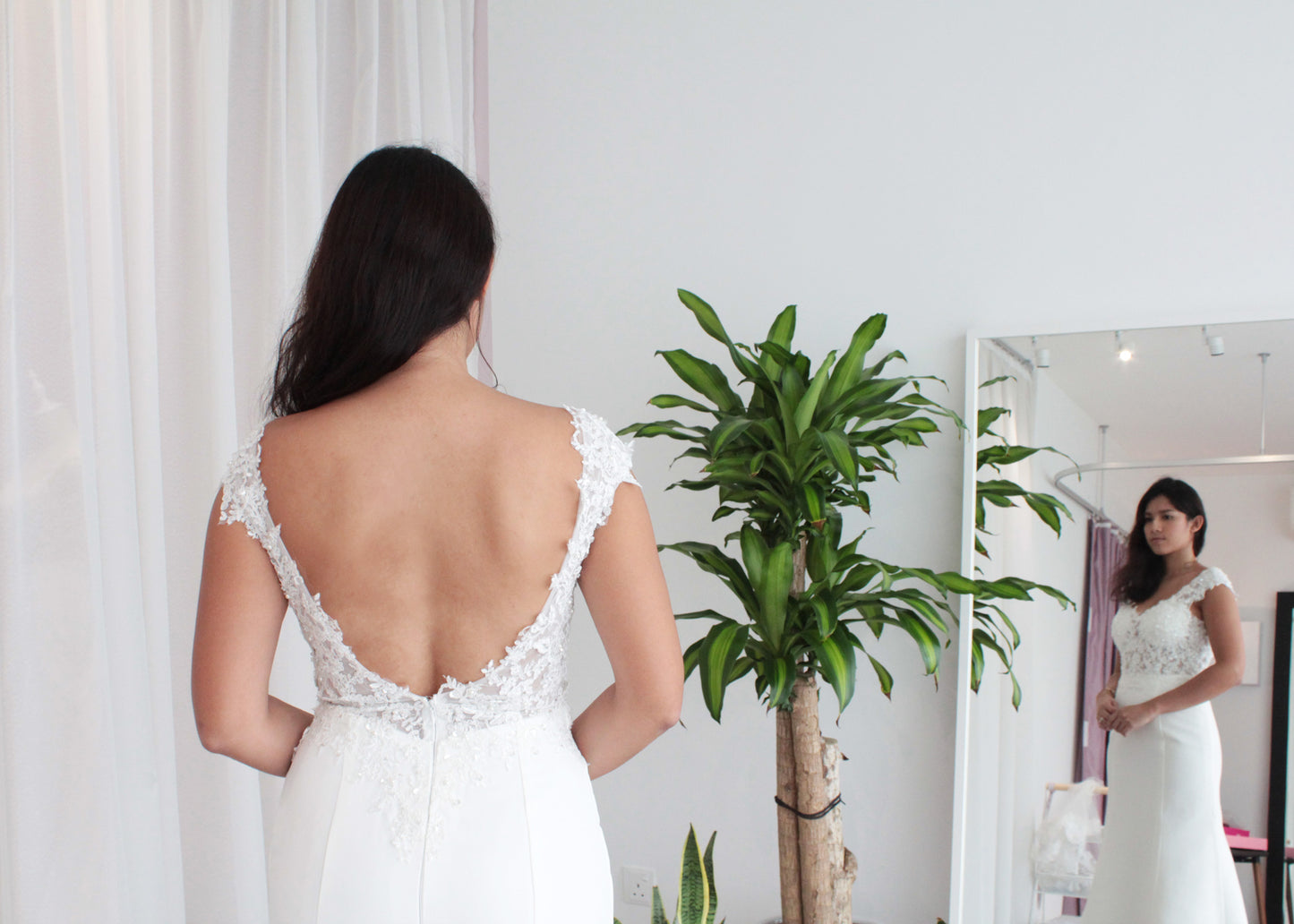low back wedding dress