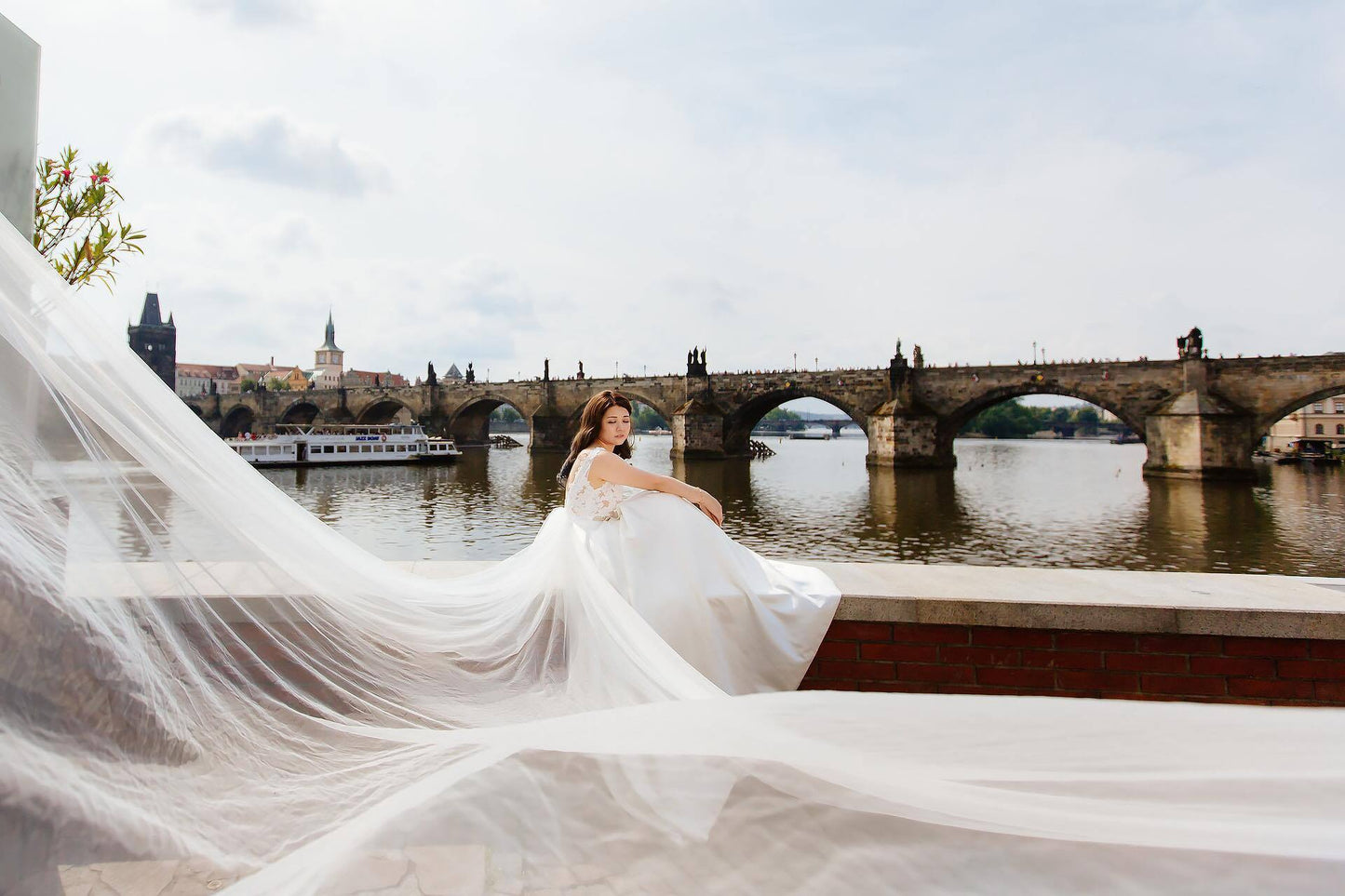 Bride Kelly - Sleeveless Lace Bodice Satin Aline Wedding Dress