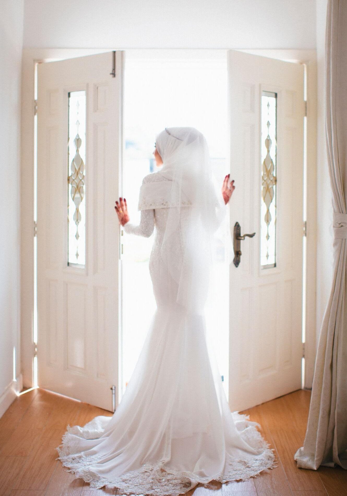 Fully Lined Long Sleeves Mermaid Wedding Dress | Dentelle Bridal Fully Lined Long Sleeves Mermaid Wedding Dress | Dentelle Bridal