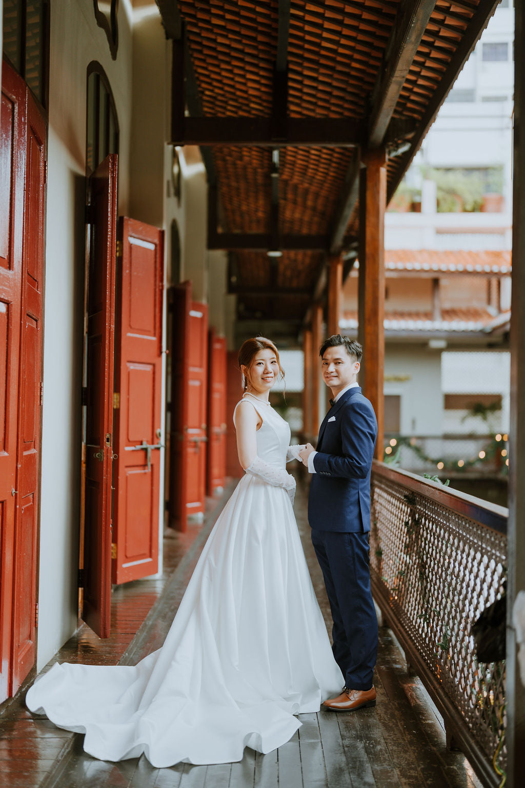 Bride Cavyan — 2-Piece Gown with Convertible Lace & Satin Tops