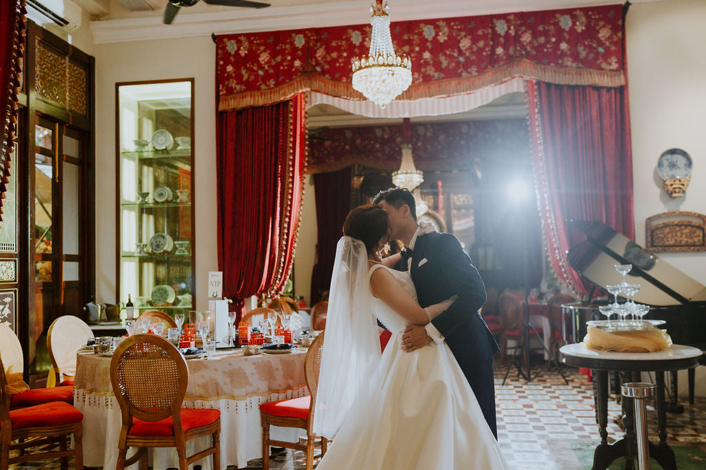 Bride Cavyan — 2-Piece Gown with Convertible Lace & Satin Tops