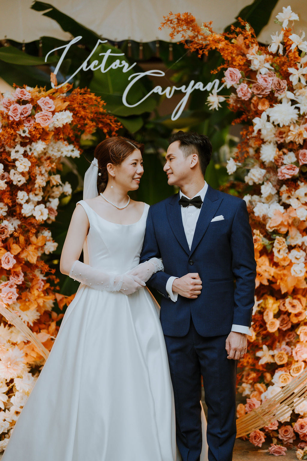 Bride Cavyan — 2-Piece Gown with Convertible Lace & Satin Tops