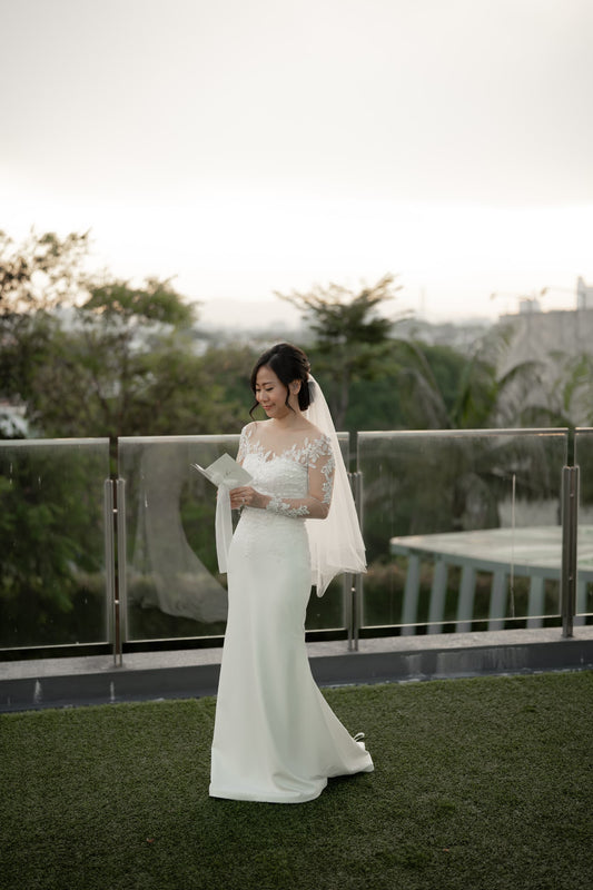 Bride Jayne — 2-in-1 Strapless Gown with Detachable Sleeves