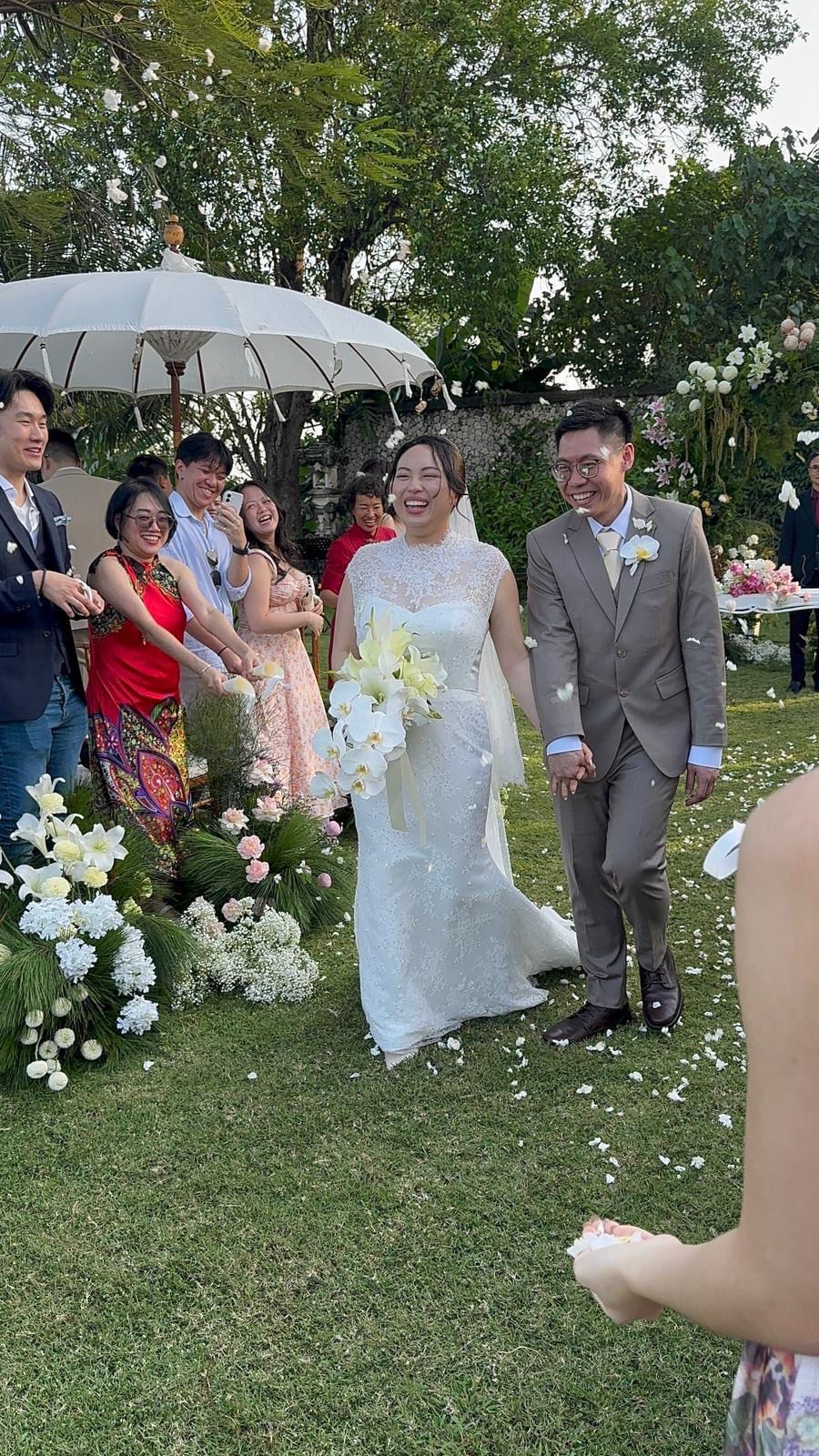 Bride Gwendolyn – Custom Beaded French Lace Gown with Veil