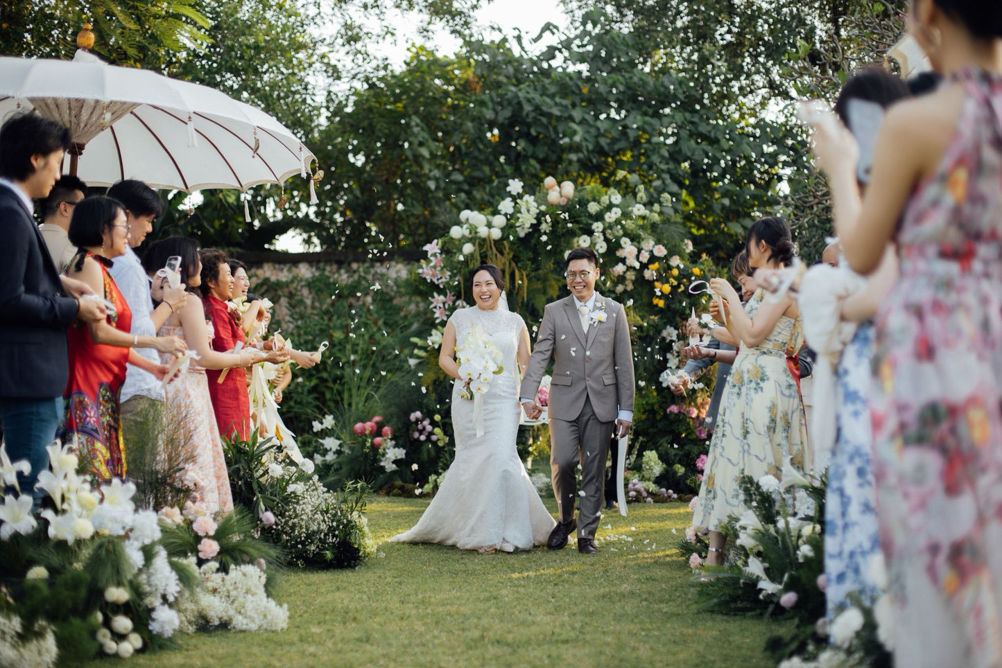 Bride Gwendolyn – Custom Beaded French Lace Gown with Veil