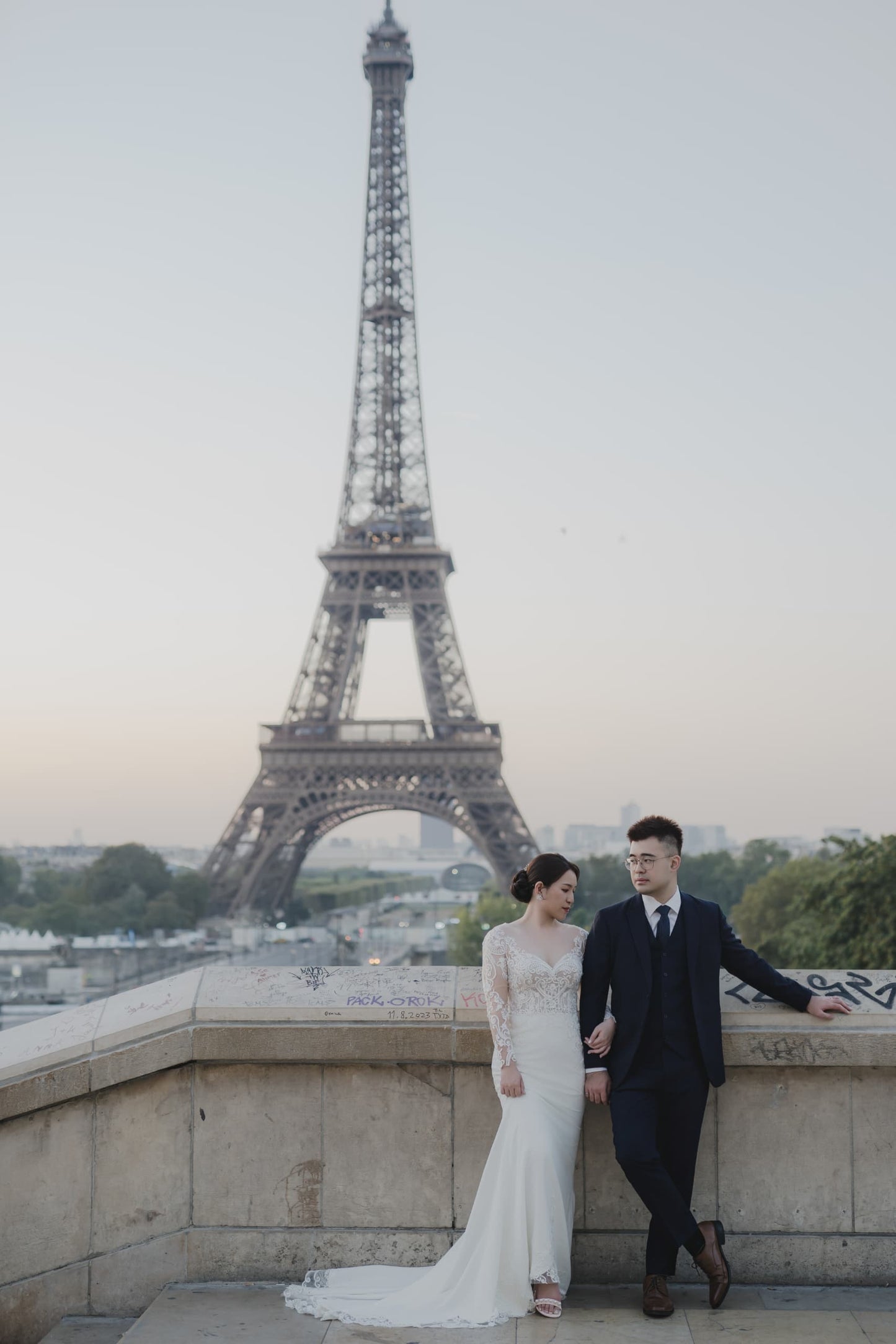 Jennifer's Parisian Elegance: A Unique Dress with Baroque Laces