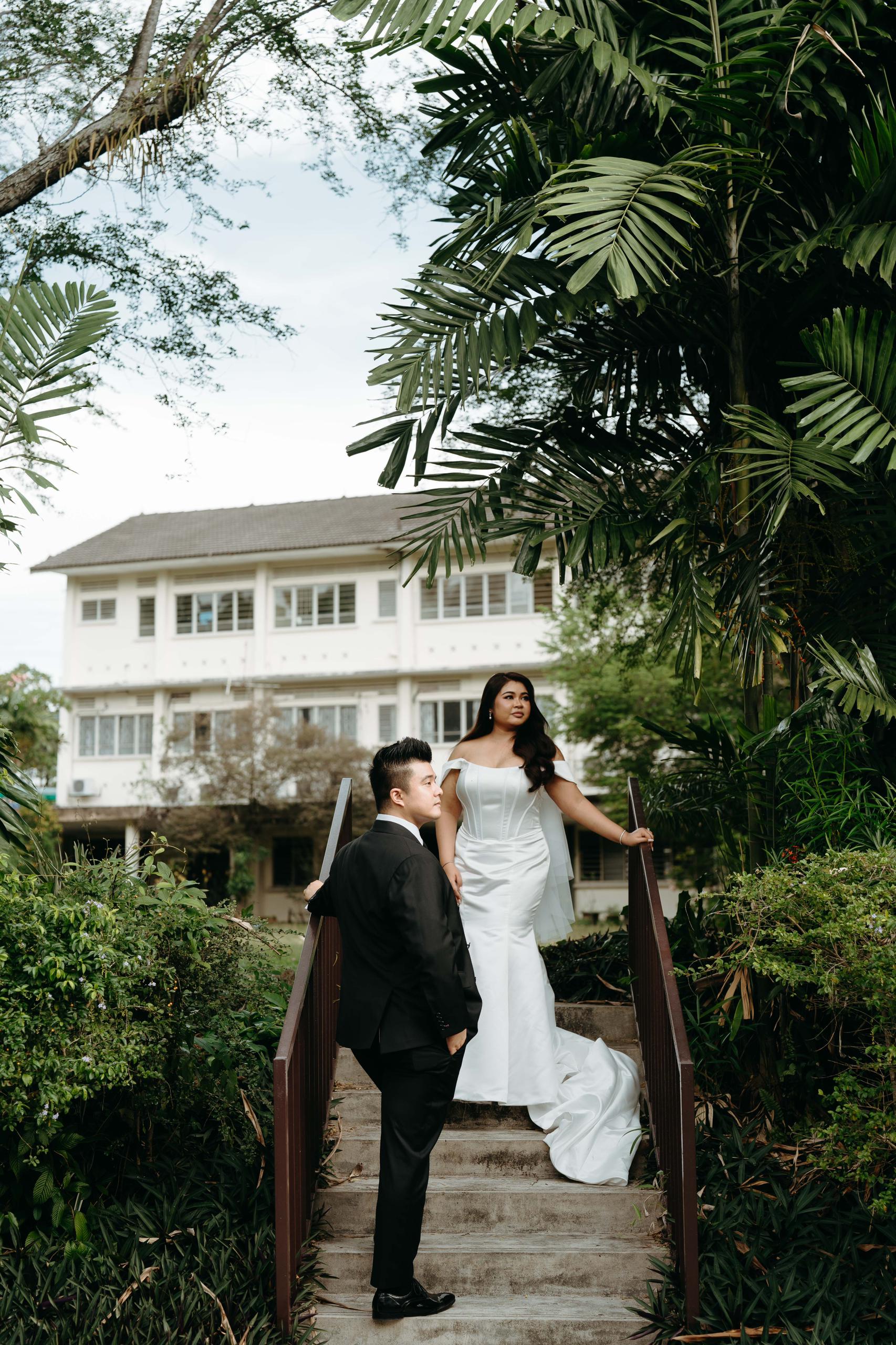 Structured corset bodice on a custom bridal gown