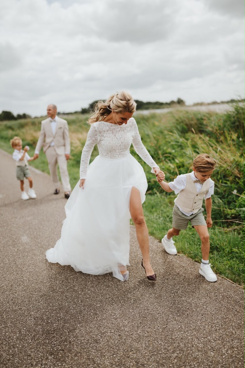 Bride Jelbrig - Custom Long Sleeves Lace Aline Wedding Dress