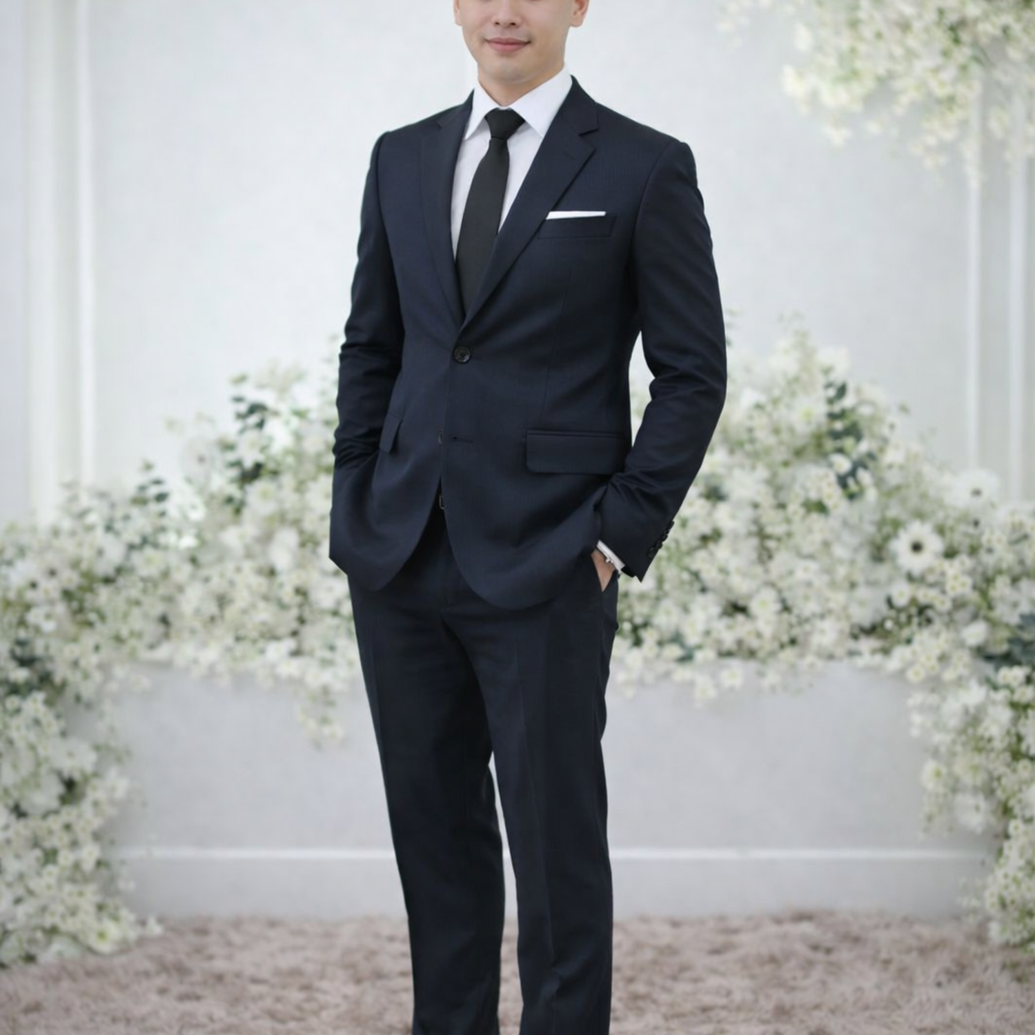 Groom upgrade from baju melayu to suit — Dentelle Nikah Couture wedding package Malaysia