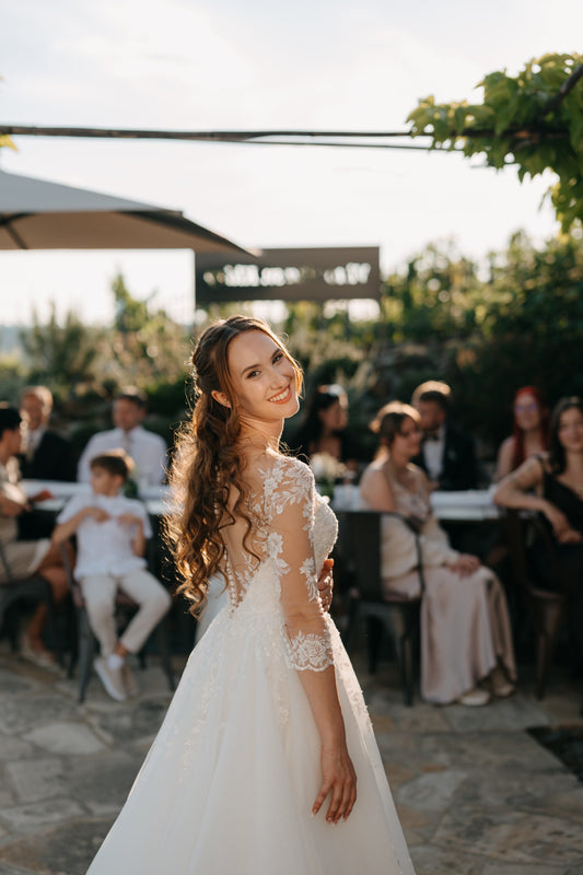 Barbora’s Classic Long-Sleeve Gown | Bride from Czech Republic