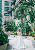 sheer back ball gown wedding dress