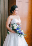 strapless aline wedding dress