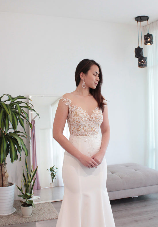 Cap Sleeves Mermaid Wedding Dress Dentelle Bridal — free download