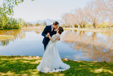 Bride Amanda - Sleeves Mermaid Wedding Dress with Aline Overskirt