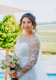 Bride Amanda - Sleeves Mermaid Wedding Dress with Aline Overskirt