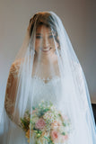 Bride Amanda - Sleeves Mermaid Wedding Dress with Aline Overskirt