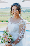 Bride Amanda - Sleeves Mermaid Wedding Dress with Aline Overskirt