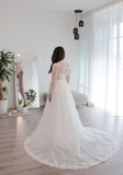 detachable aline skirt wedding dress