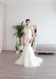 mandarin collar wedding dress