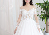 long sleeves wedding dress