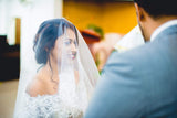 Bride Jasmine - Intricate Beadwork Off Shoulder Fit and Flare Wedding Dress
