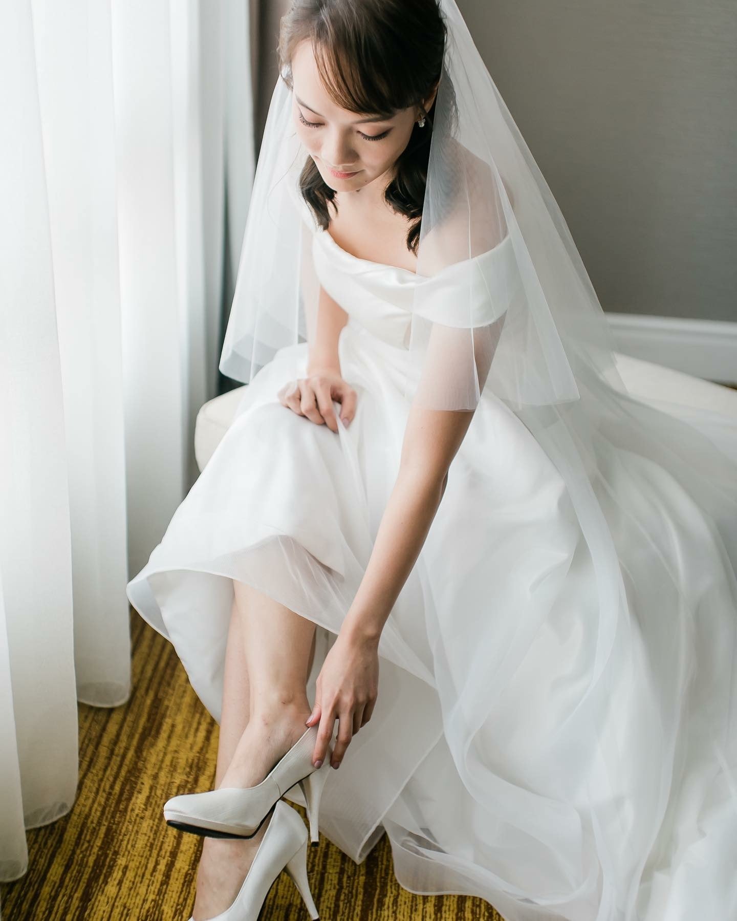 off the shoulder bridal
