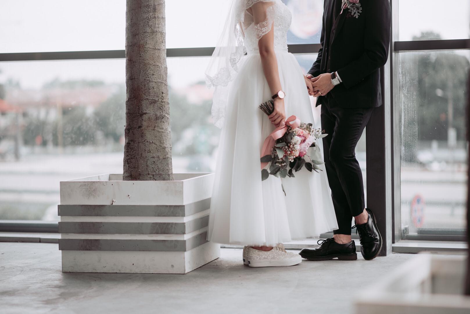 tea length bridal gown