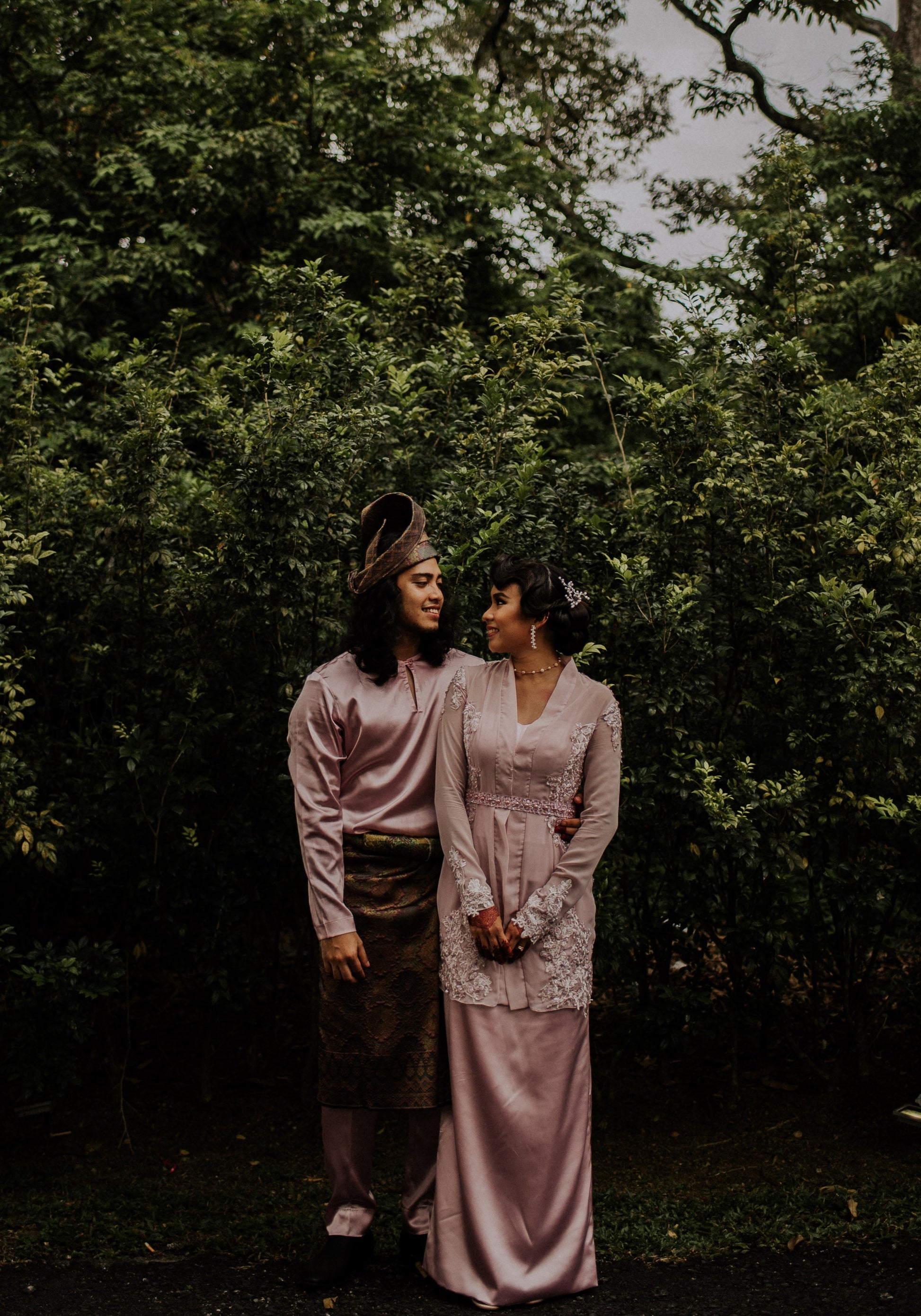 Dusty Pink Chiffon Traditional Muslim Wedding Dress | Dentelle Bridal Dusty Pink Chiffon Traditional Muslim Wedding Dress | Dentelle Bridal