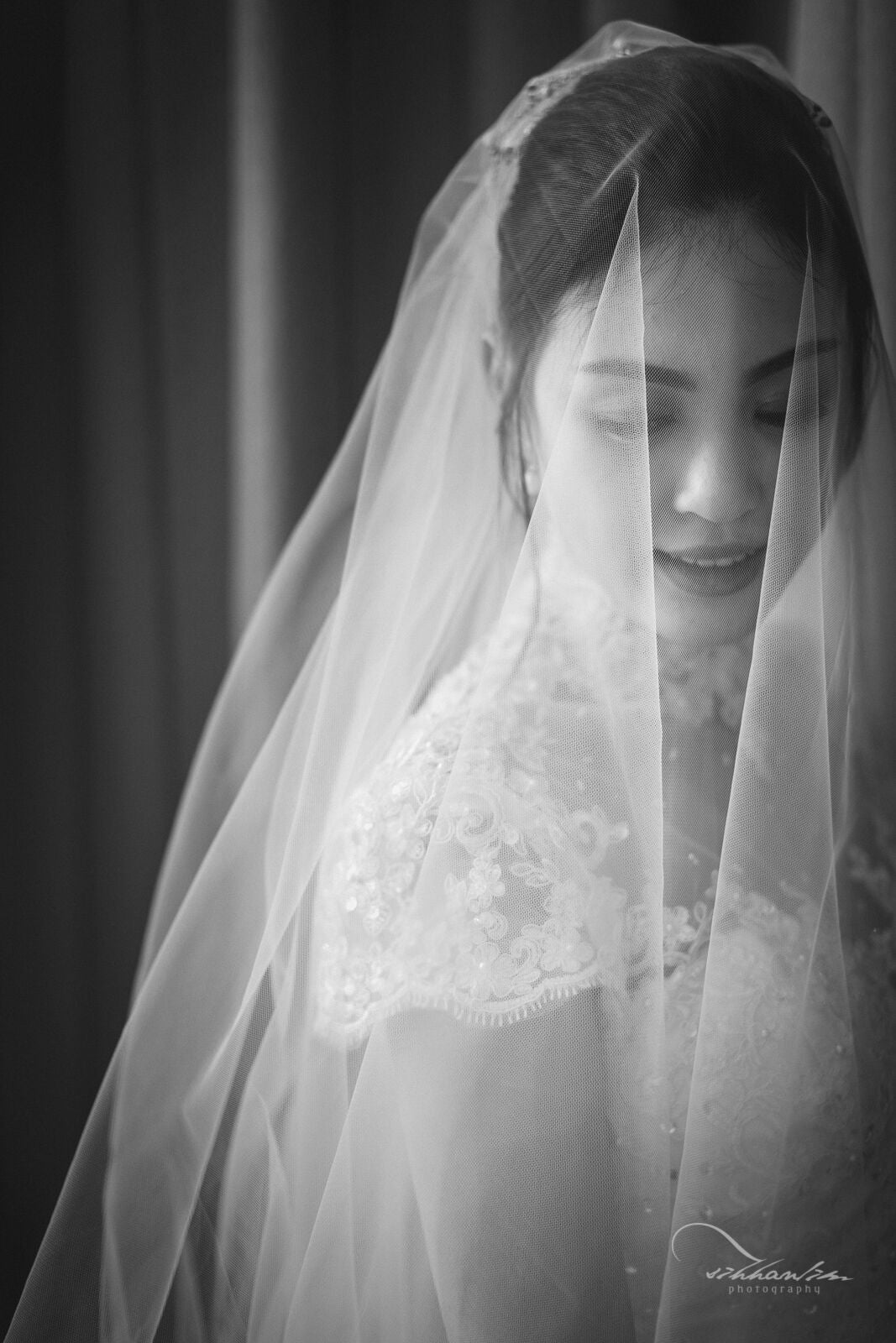Bride Michelle - Mandarin Collar Mermaid Lace Wedding Dress