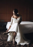 off shoulder wedding dress