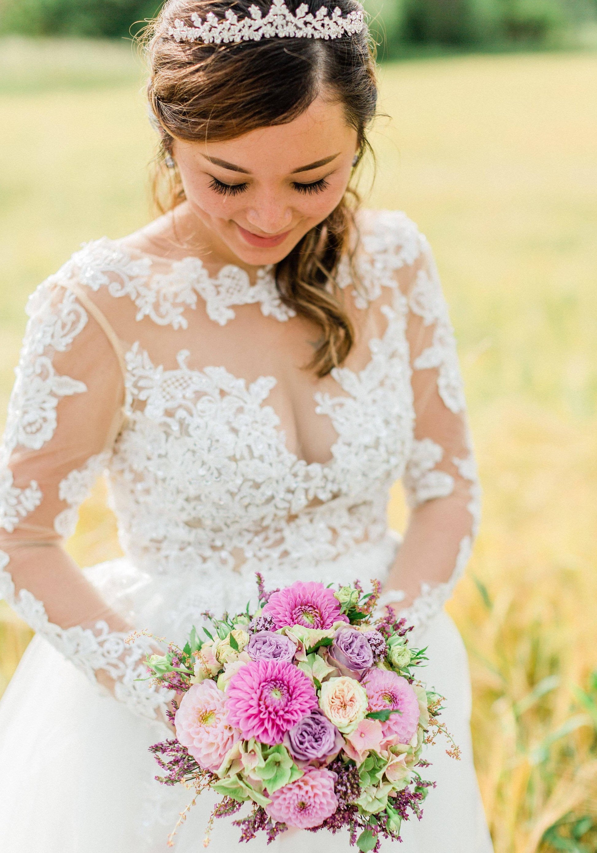 sheer wedding dress